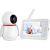 Los mejores  - Vigilabebés Inalámbrico-Bebé Monitor Inteligente Pantalla 1080P LCD 5&quot--Cámara giratoria- Visione Notturna…